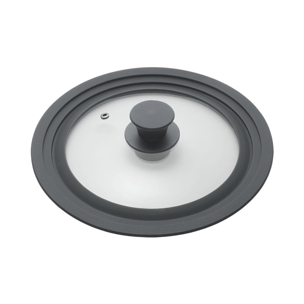 Pokrievka na panvicu Metaltex 20-24 cm sklo/silikón/čierna