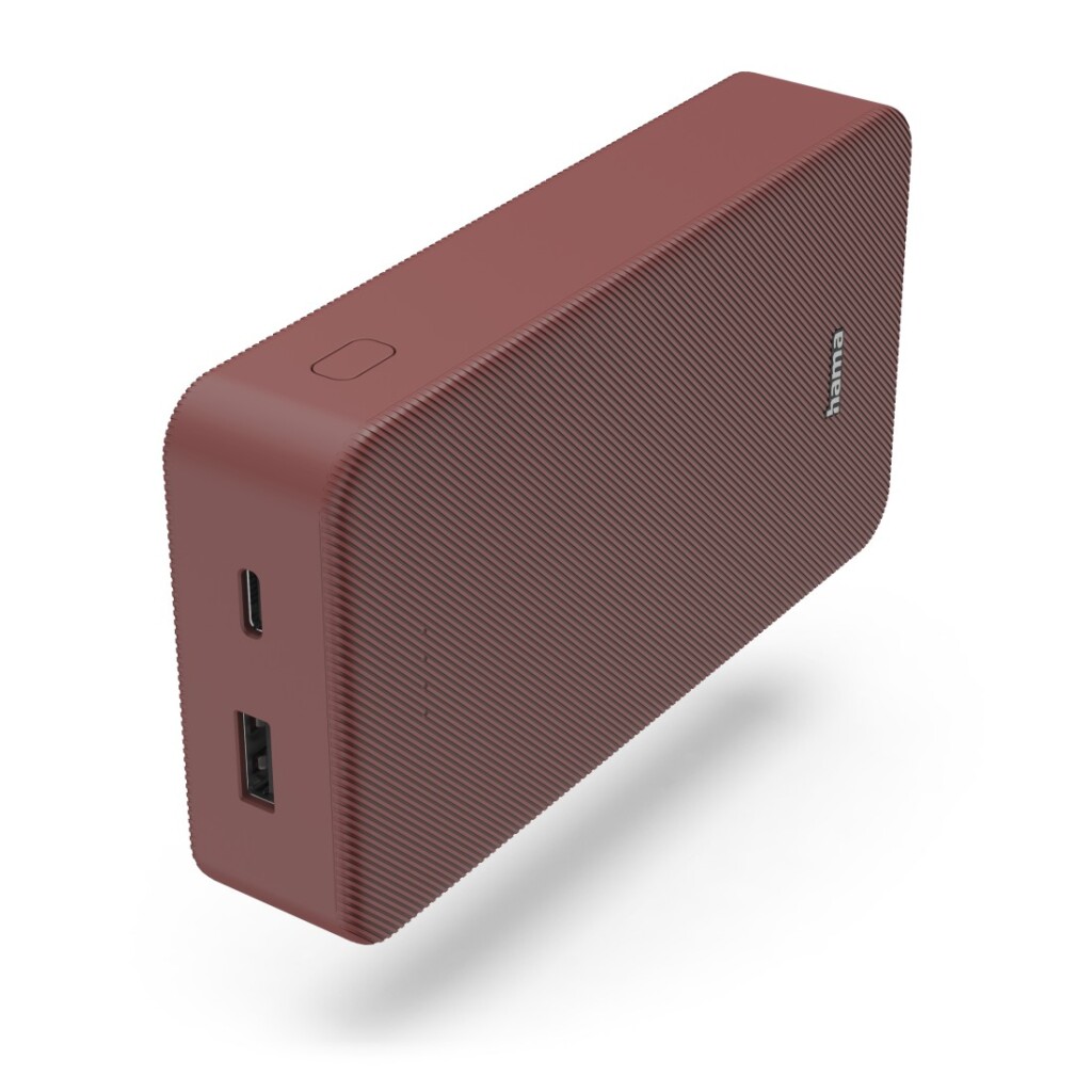 Hama Power Pack Color 20 20000mAh 2 výstupy: USB-C USB-A červený