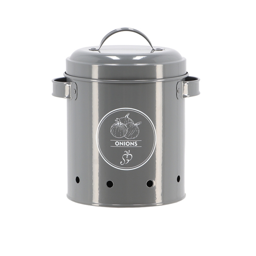 Dóza na cibuľu Esschert Design, antracitová