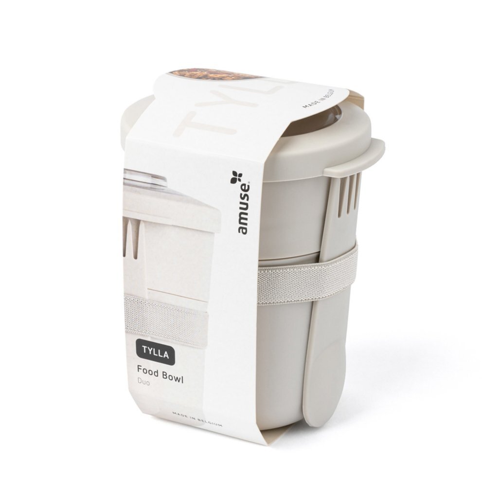 Amuse Tylla Duo ovsená misa na obed 150+450 ml + Spork White