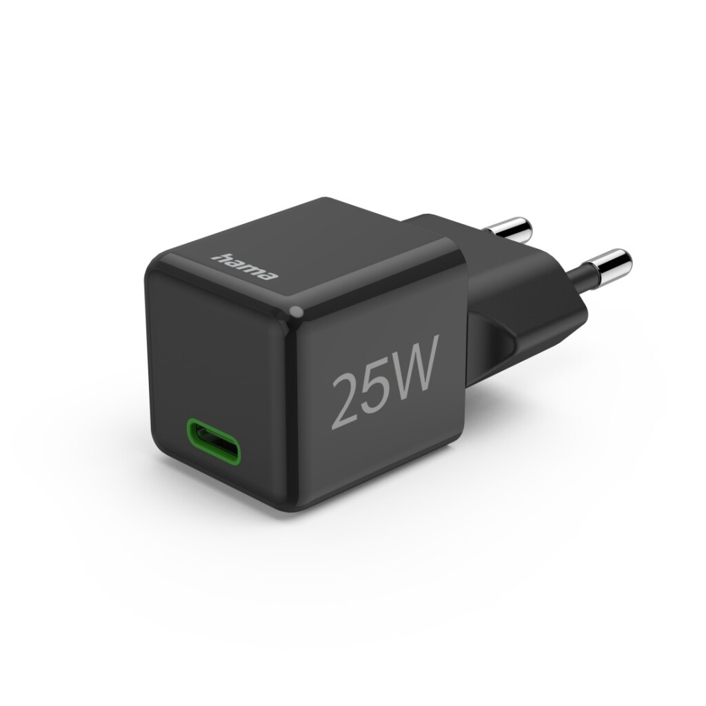 Rýchlonabíjačka Hama 25W USB-C PD/Qualcomm čierna