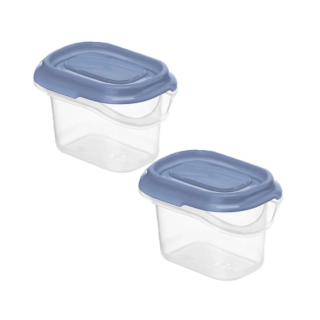 Úložné boxy do chladničky Rotho RONDO 2x0,07 l, Horizon modrá/priehľadná