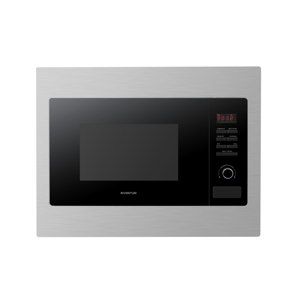 Vstavaná kombinovaná mikrovlnná rúra Inventum IMC6125F, 25 l, nehrdzavejúca oceľ/čierna