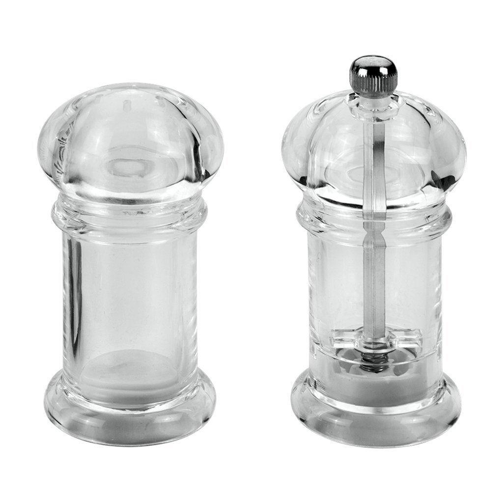 Soľnička + mlynček na korenie Metaltex 10 cm akryl