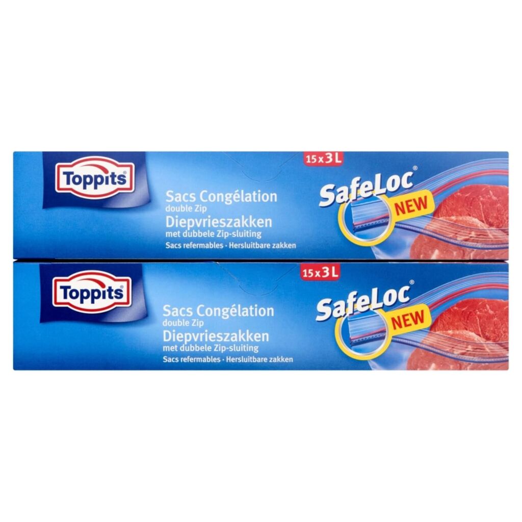 Toppits Safeloc Zip mraziace vrecká 3l 15 kusov