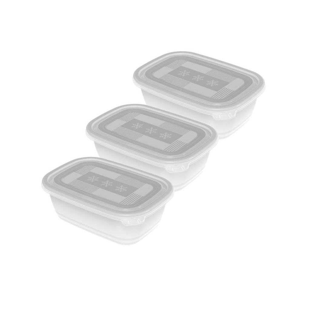 Mraziace boxy Rotho Freeze 3x1l priehľadné/biele