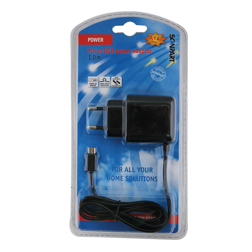 Scanpart USB adaptér 220V Micro USB 2.1a