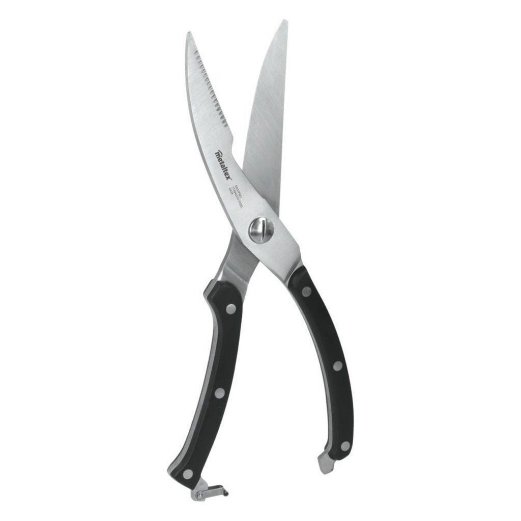 Nožnice na hydinu Metaltex 25 cm čierne/nehrdzavejúca oceľ