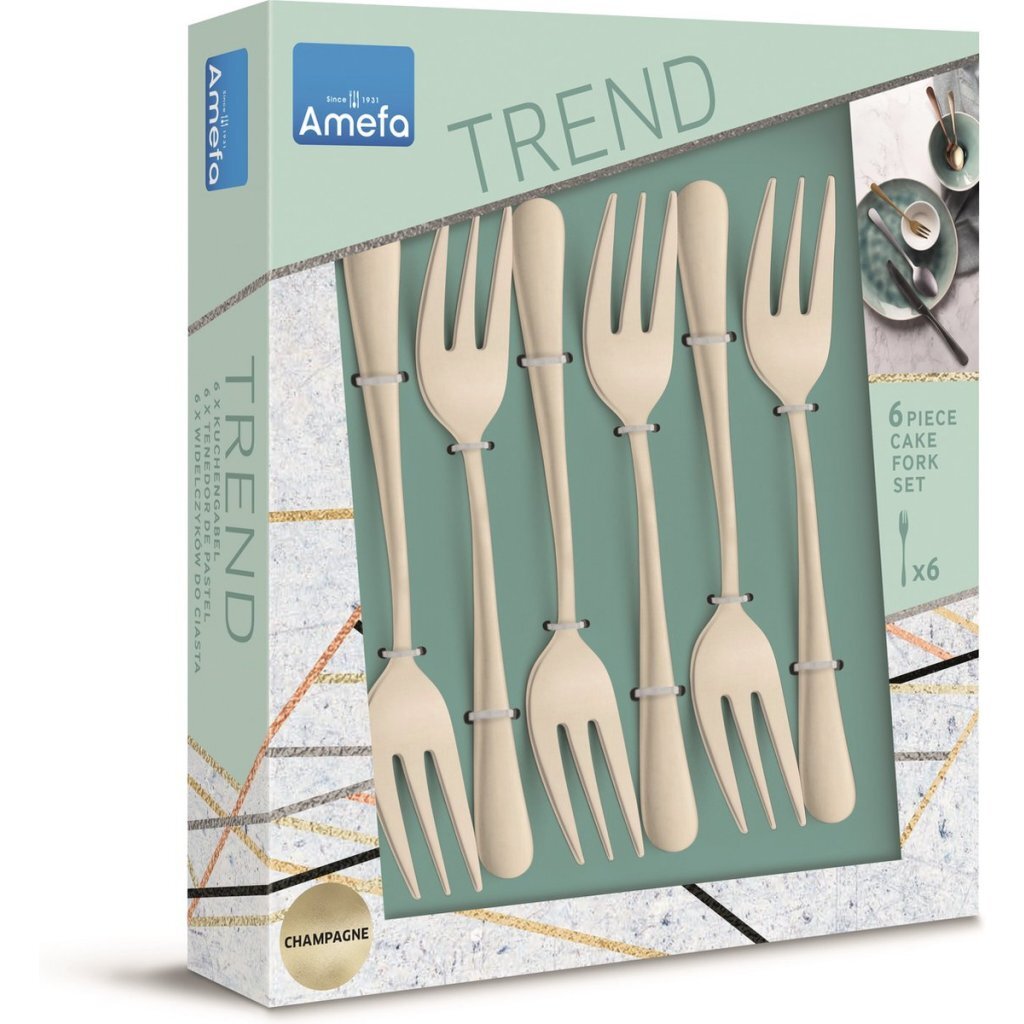 Amefa Austin vidličky na pečivo 6 kusov šampanské