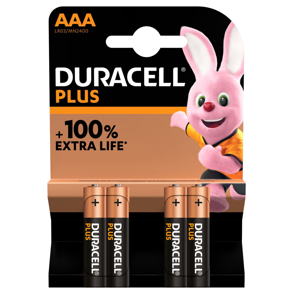 Duracell Alka Plus 100% AAA X4