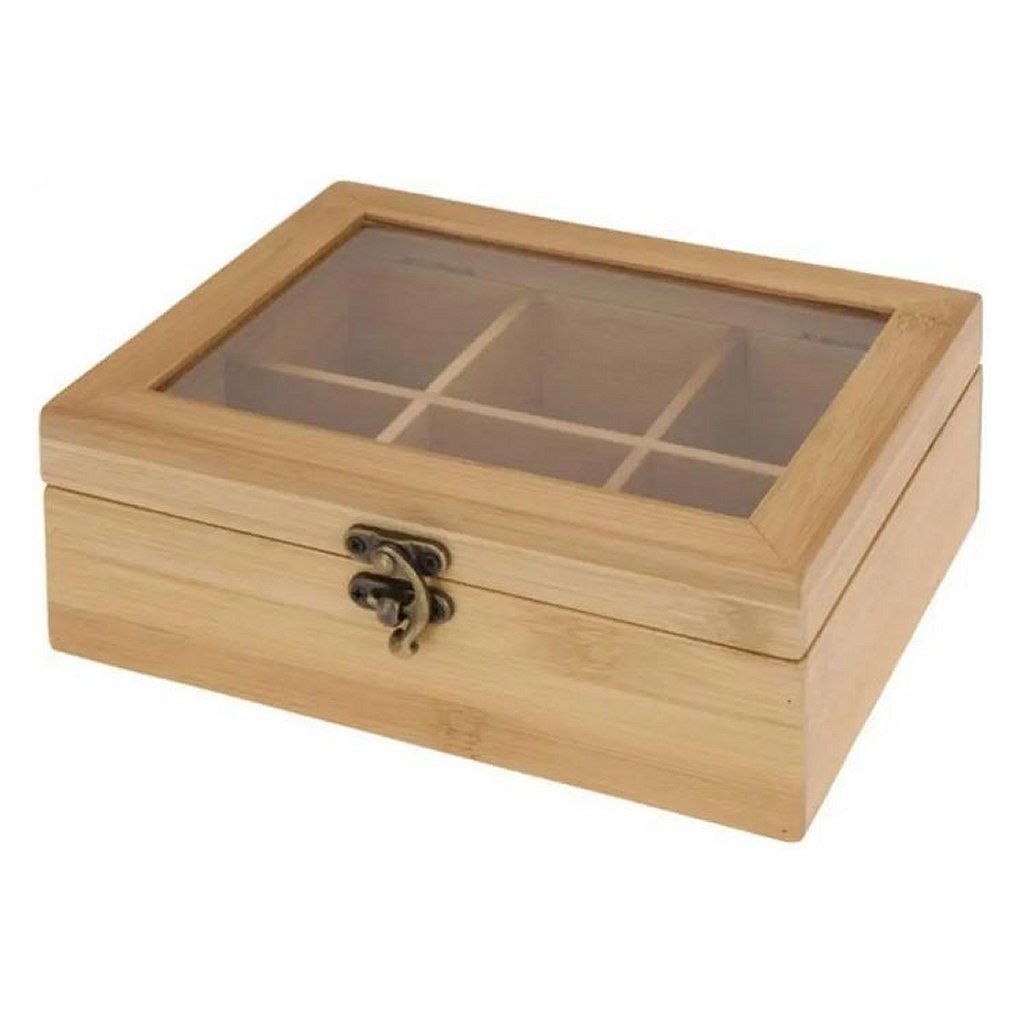 Vynikajúca bambusová čajová dóza na domácnosť 21x16x7,8 cm