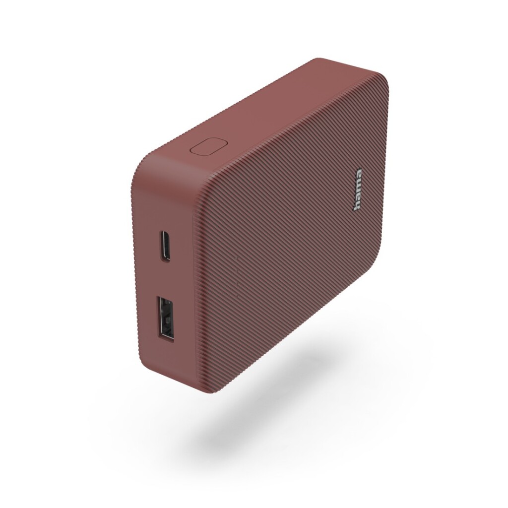 Hama Power Pack Color 10 10000mAh 2 výstupy: USB-C USB-A červený