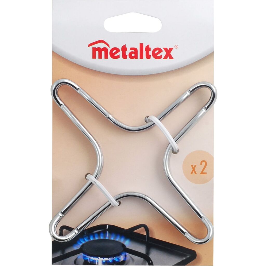 Metaltex redukčný ventil na plyn 12,5 cm, 2 kusy, nehrdzavejúca oceľ