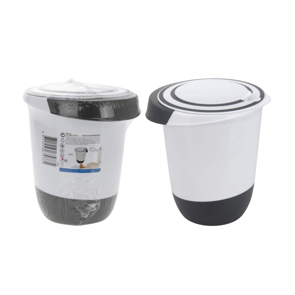 Mixovacia misa s viečkom 1,5 l biela/čierna