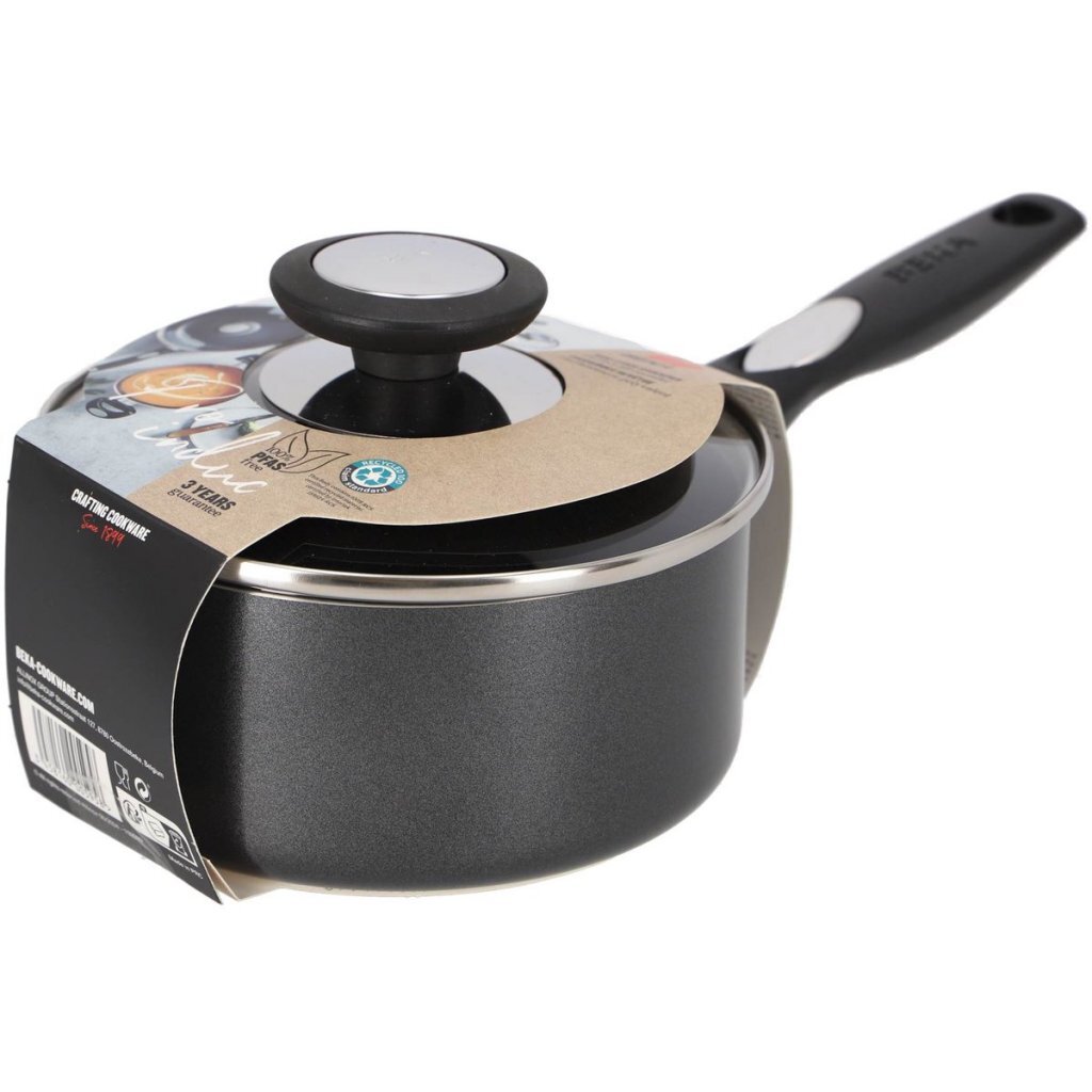 Hrniec Beka Pro Induc so sklenenou pokrievkou 16 cm čierny