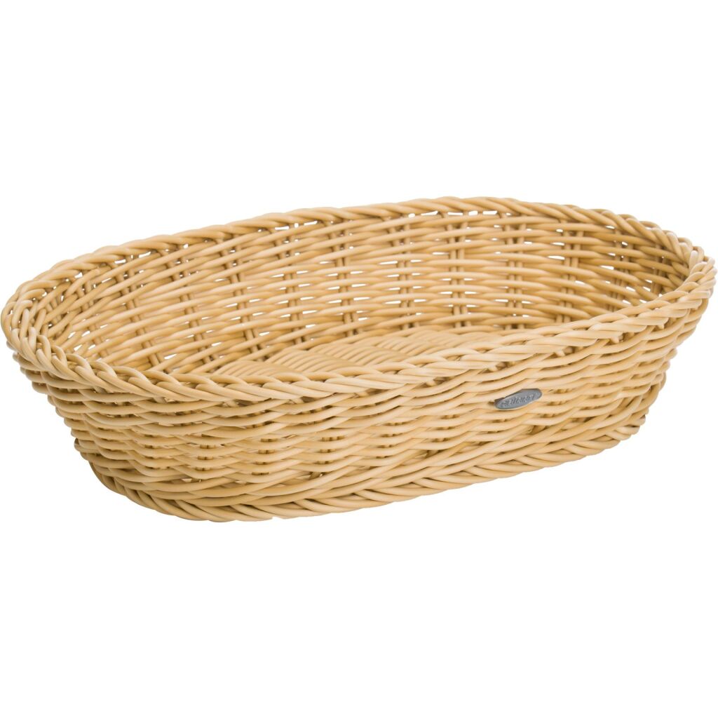 Chlebník Westmark, oválny, prútený, 32x23x7 cm, béžový/plastový