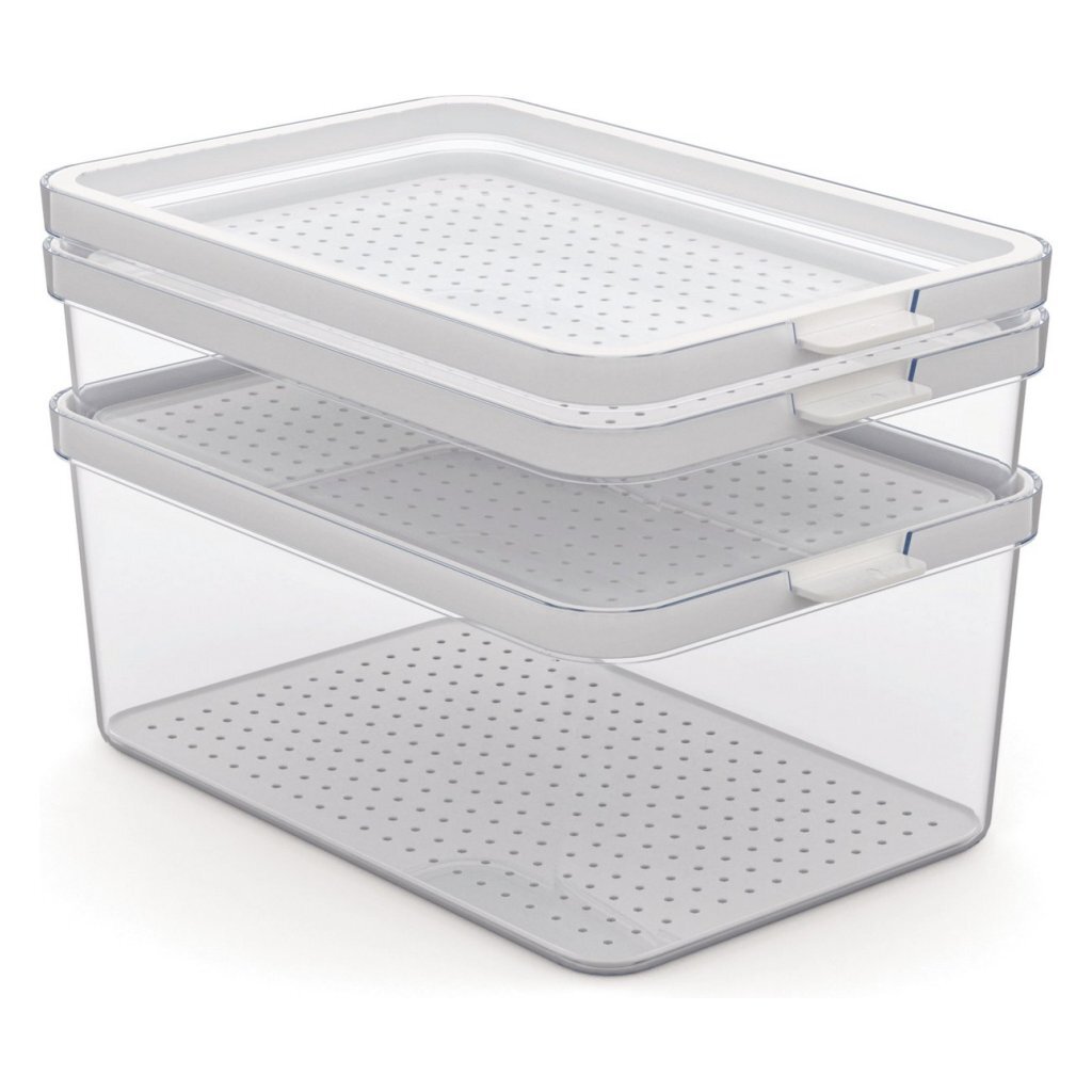 Organizér do chladničky Rotho Cauma Set 1,3 l + 2,6 l + 4,65 l priehľadný