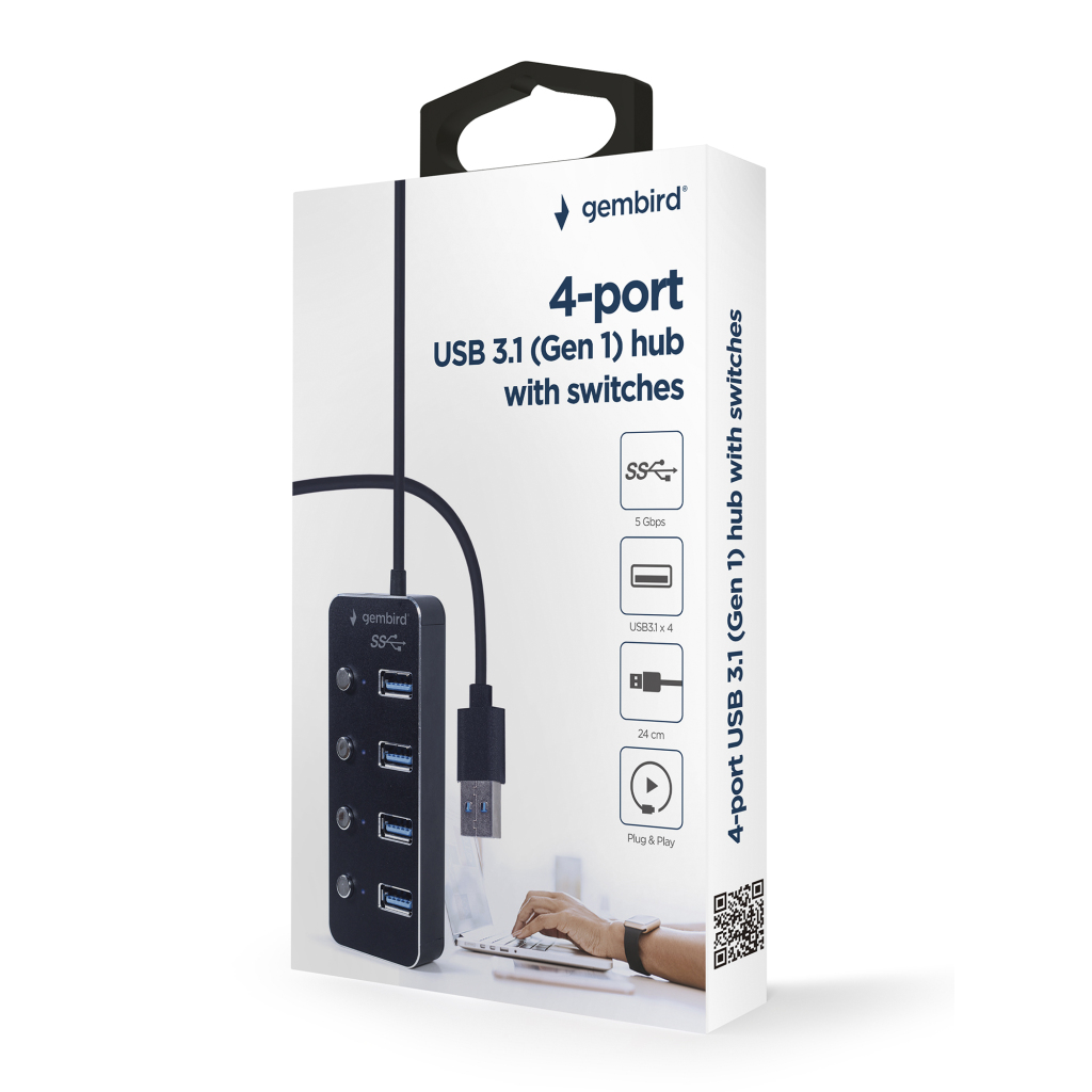 Gembird Gmb Hub 3.1 4-port U3p4p-01