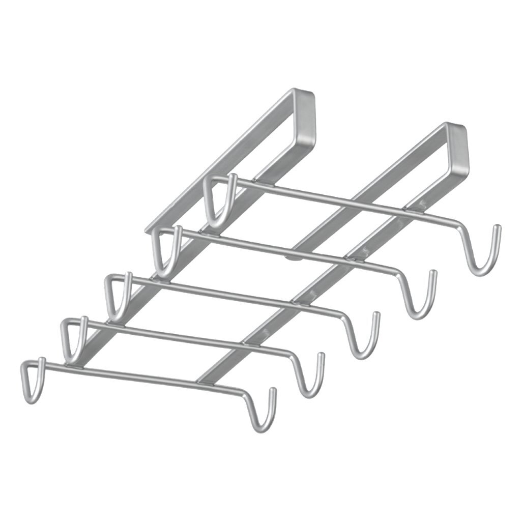 Metaltexový držiak na 10 pohárov 28x14x6 cm Strieborný