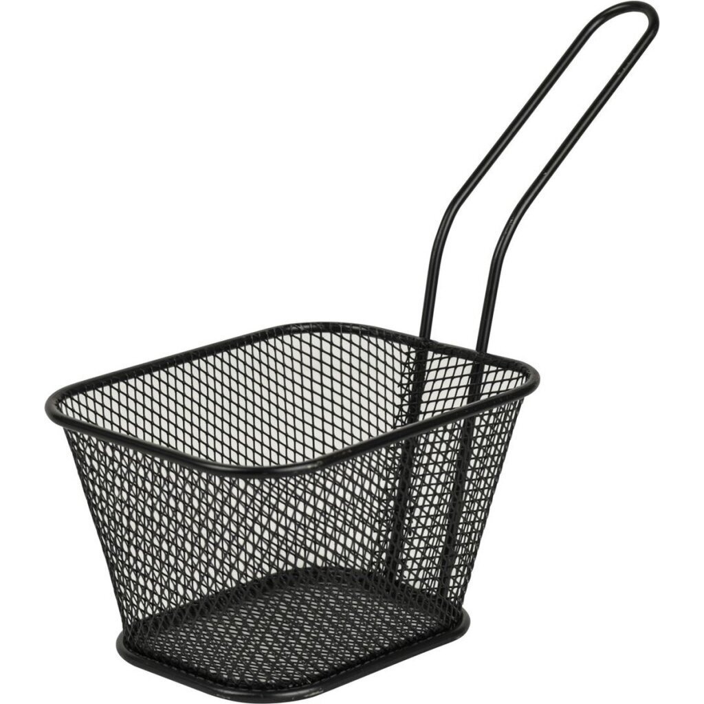 Košík na hranolky Gusta 10,5x8,5x13,8 cm čierny/hliníkový