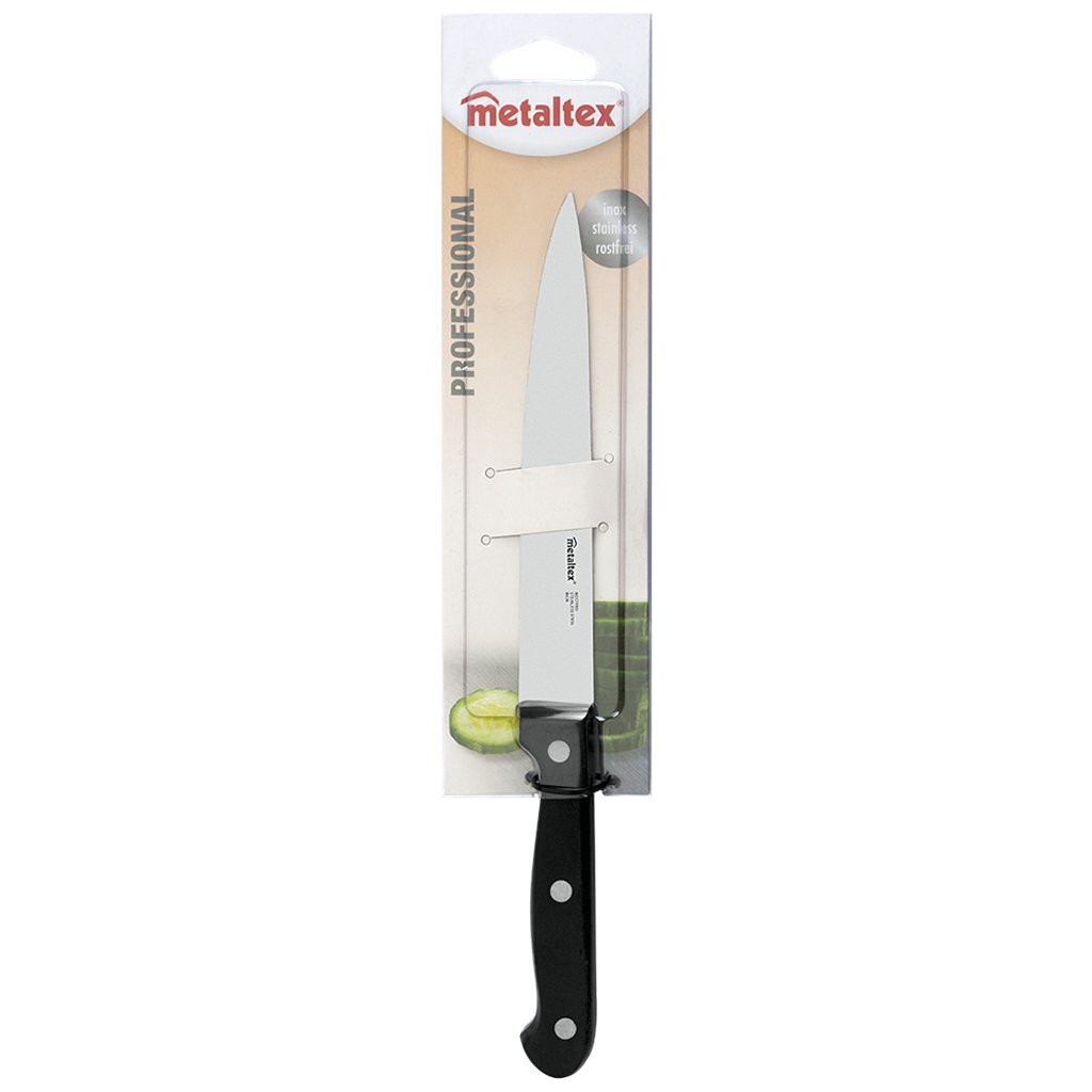 Metaltex Professional univerzálny kuchársky nôž 28 cm čierny/nehrdzavejúca oceľ