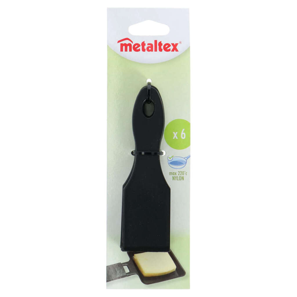 Metaltex Gourmet špachtle 14 cm 6 kusov čierne/nylonové